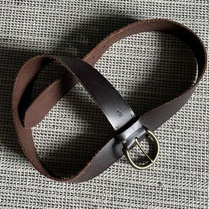 Flat leather belt